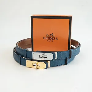 Ремінь жіночий синій шкіряний Hermes synthetic.ua - Фото 1