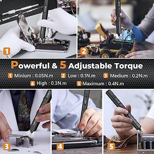 Електрична викрутка ARROWMAX SES Ultra 74 в 1 з 70 магнітними бітами, 5 режимами крутного моменту, для телефону, чорна synthetic.ua - Фото 1