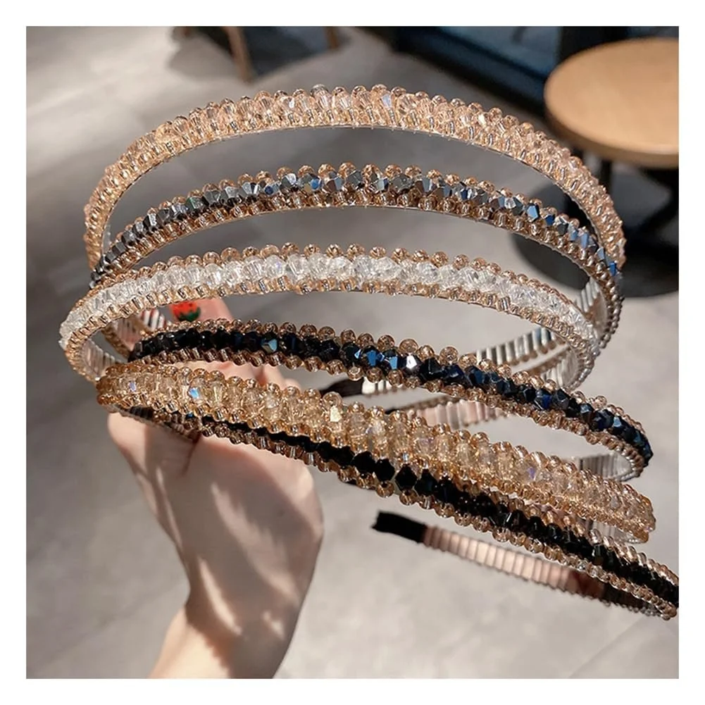 Обруч Жіночий зі стразами Блискучий, фото №4