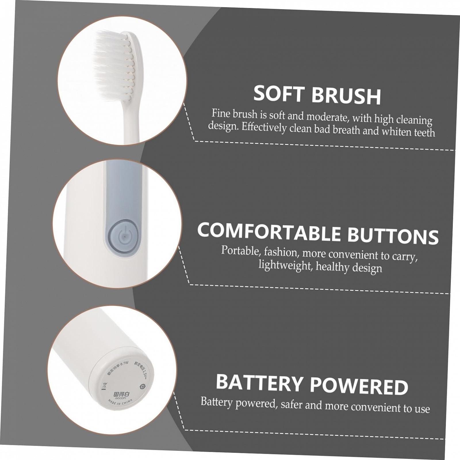 Електрична зубна щітка Gatuida 2 набори для дітей портативна PP, фото №4