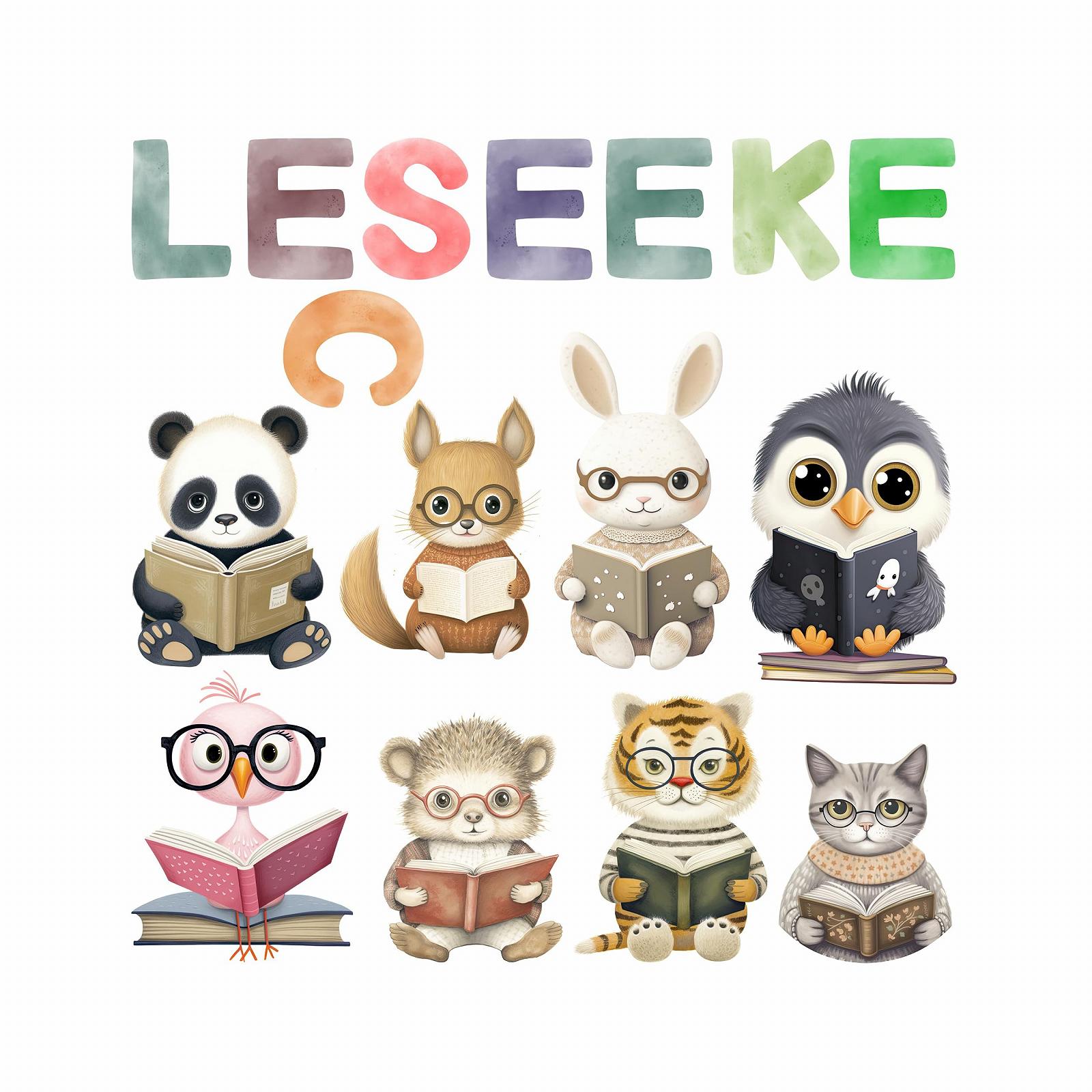 Наклейка на стіну GRAZDesign Reading Corner з тваринами набір 57 x 57 см, фото №2