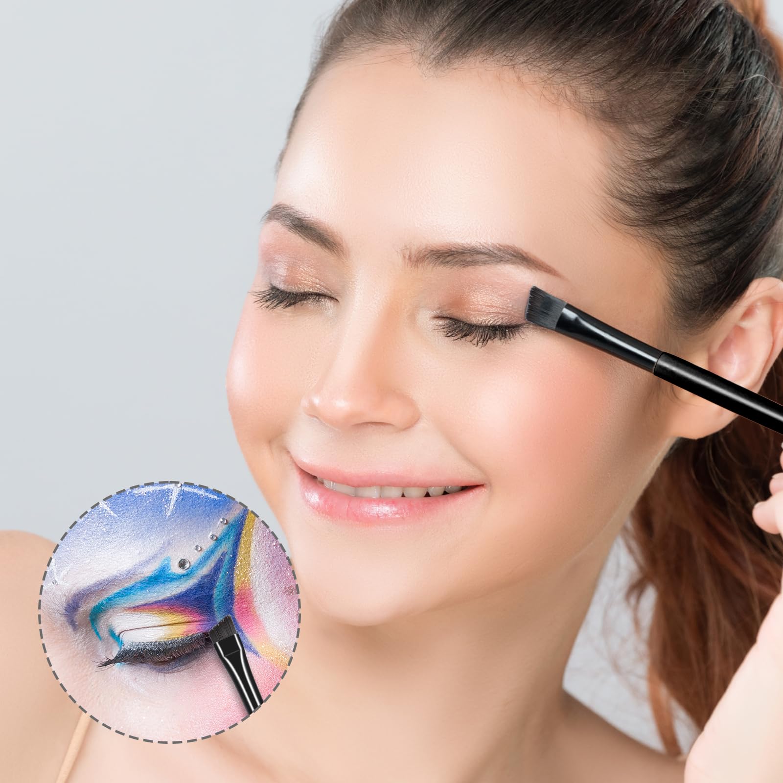 Набір JIEYAO 20 шт. кутові пензлі для брів Ультратонкі, фото №6