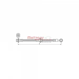 Тормозной шланг METZGER 4110639 MITSUBISHI передний мост слева - Фото 1
