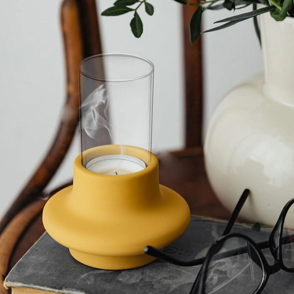 Лампада Healeved Прозорий Свічки Покриття 15 x 9 см Скляний Декоративний Дзвін, фото №6