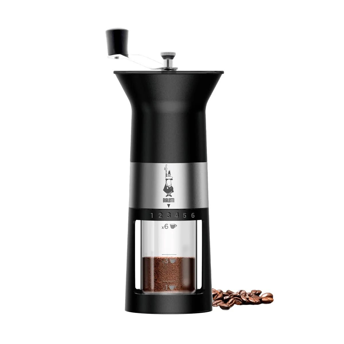 Ручная кофемолка Bialetti Сталь Матовый Черный, фото №2 Ручная кофемолка Bialetti Сталь Матовый Черный, фото №2