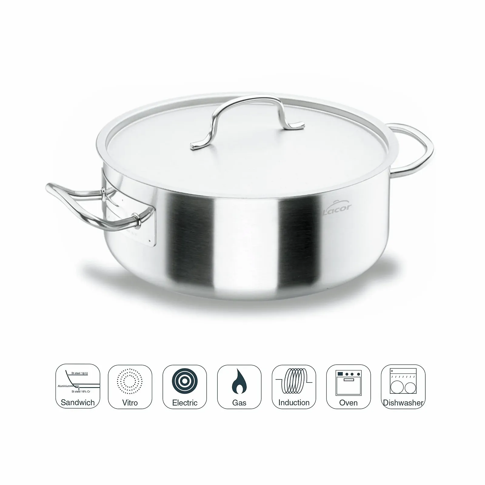 Каструля Lacor Chef Classic 50050 50 см 38.2 л, фото №3 Каструля Lacor Chef Classic 50050 50 см 38.2 л, фото №3
