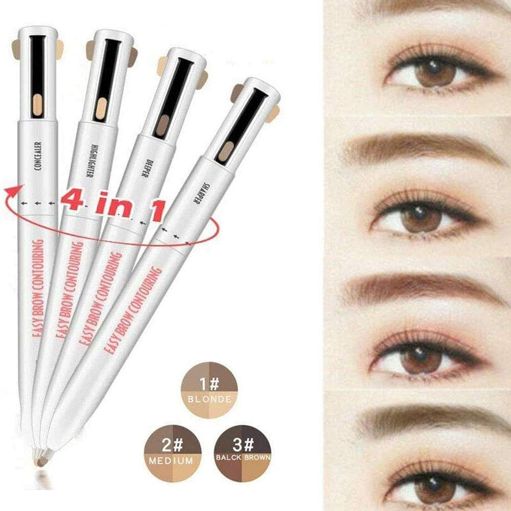 Карандаш для бровей 4-в-1 Водостойкий Поворотный, фото №3