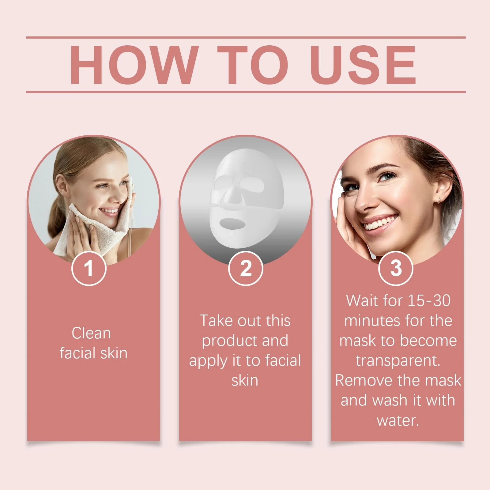 Маска Tkekruh Зволожуюча, омолоджуюча, для пружності шкіри для всіх типів шкіри, 4 шт, фото №7