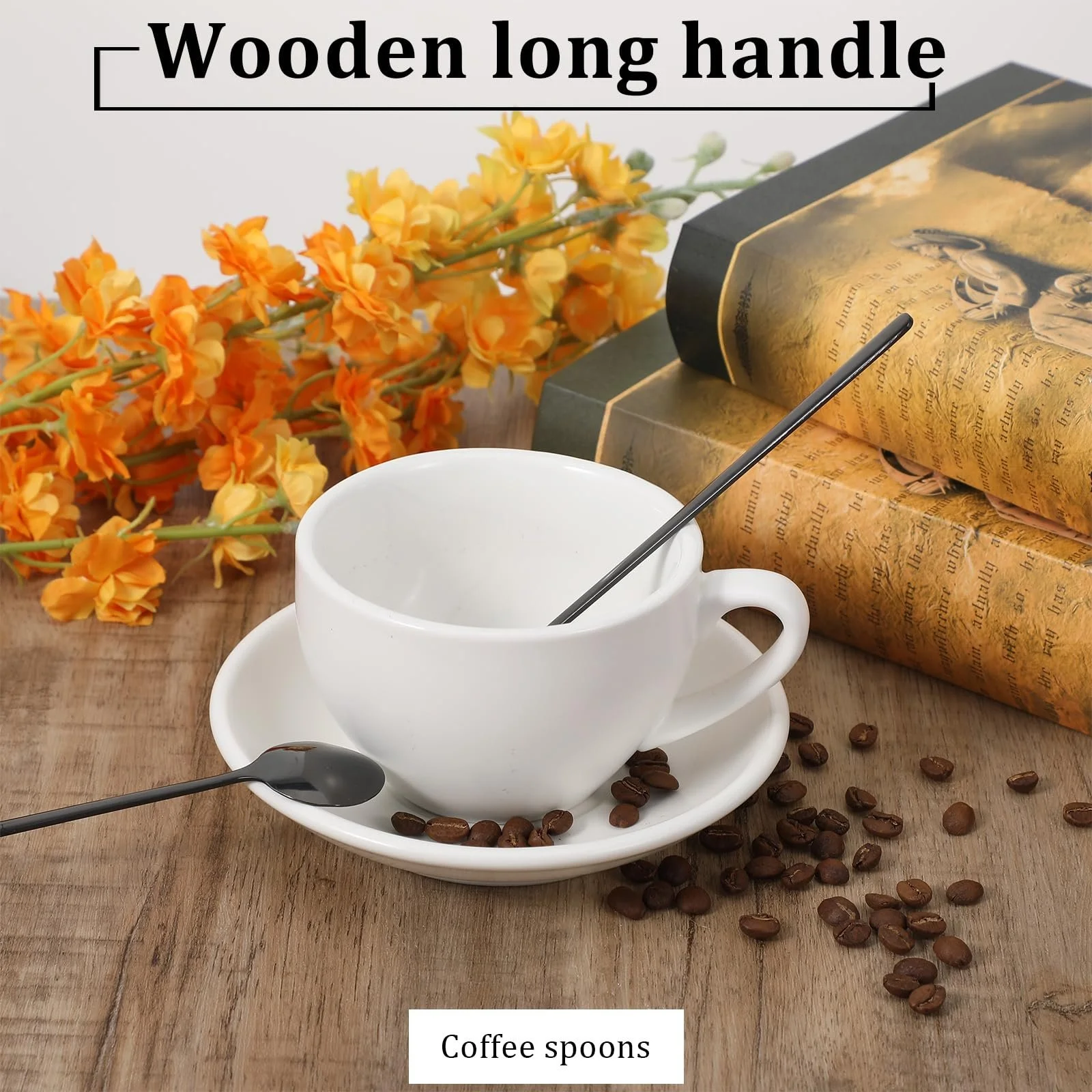 Ложка Типу Латте Мак’ято Nogeqi 17.5 см Чорний Матовий, Набір 4 шт., фото №4 Ложка Типу Латте Мак’ято Nogeqi 17.5 см Чорний Матовий, Набір 4 шт., фото №4