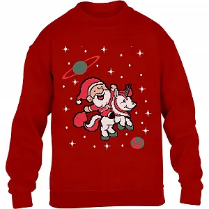 Світшот Дитячий Різдвяний Принт Санта Клаус на Єдинорозі - Фото 1