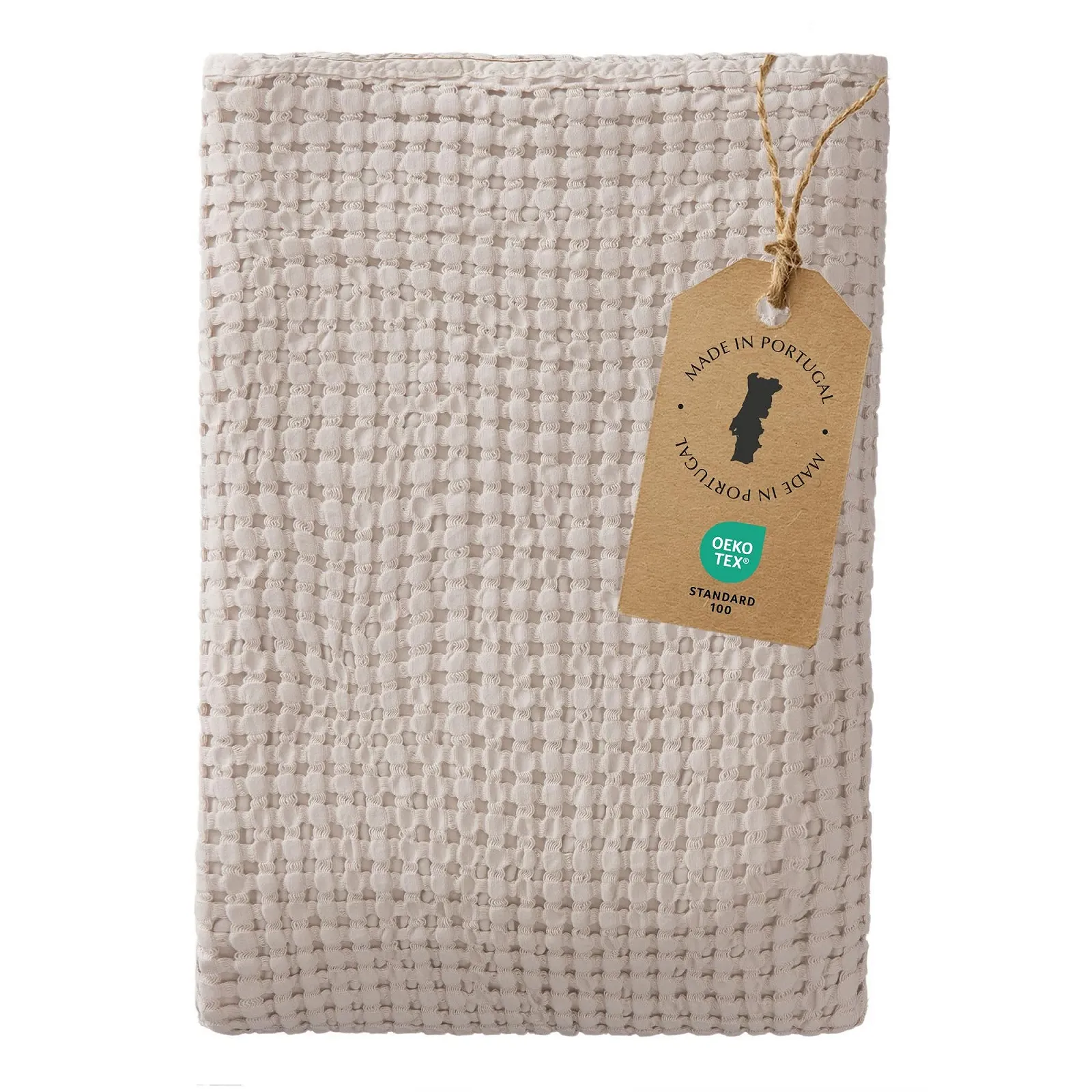 Покрывало URBANARA Veiros 180 x 200 см Хлопок Вафельный пике Натуральный, фото №1