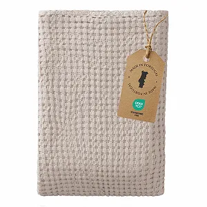 Покрывало URBANARA Veiros 180 x 200 см Хлопок Вафельный пике Натуральный - Фото 1