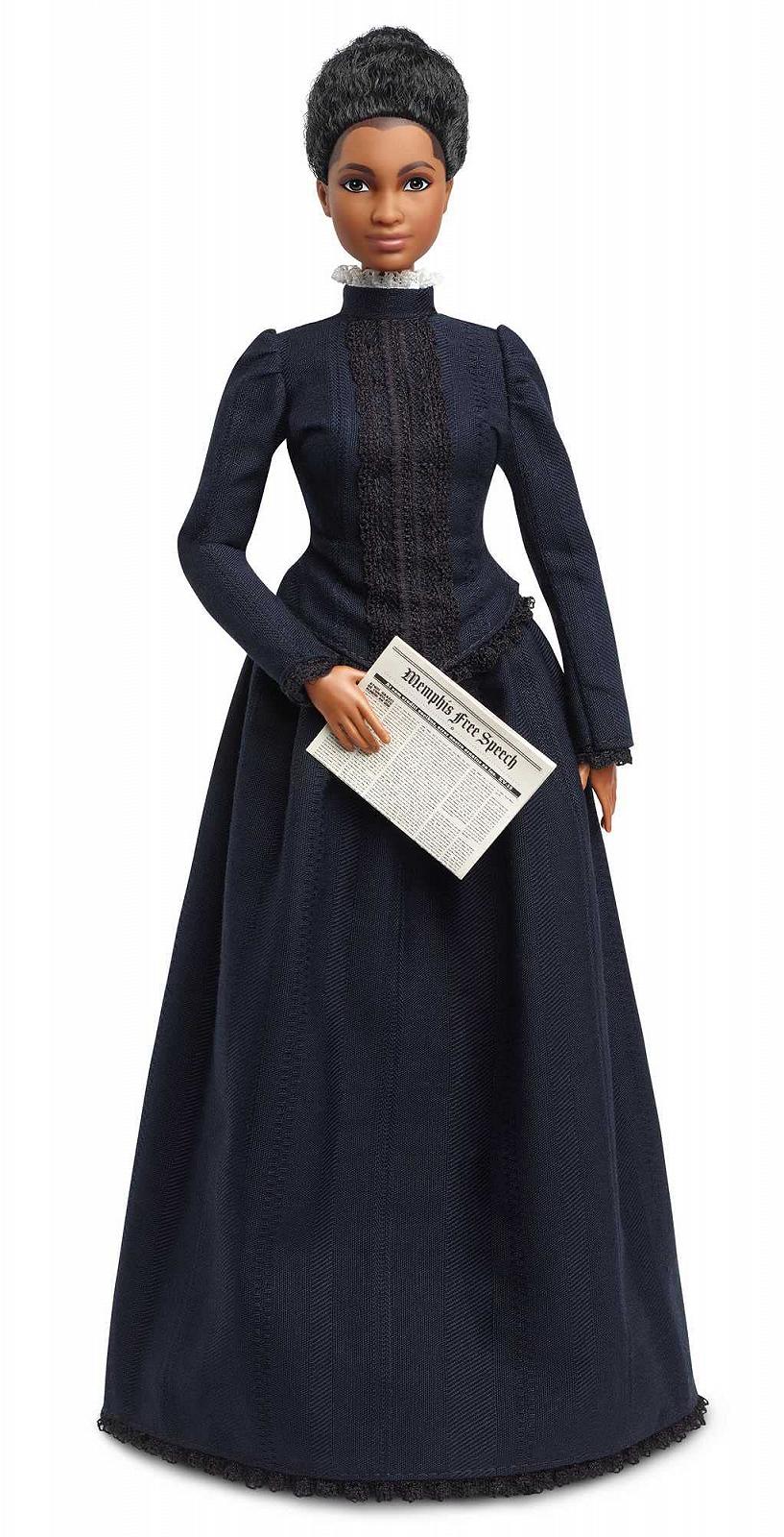 Лялька Barbie Ida B. Wells Inspirational Woman в синій сукні з аксесуарами - газета подарунок для колекціонерів та дітей віком від 6 років, фото №1
