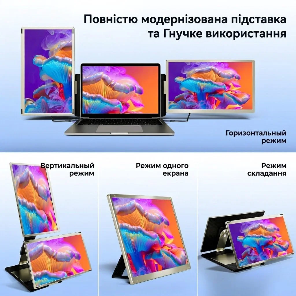 Портативний монітор 15.6" KEFEYA S6 Full HD IPS 60 Гц, фото №4