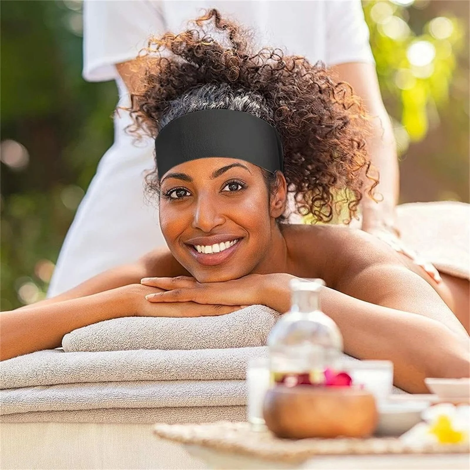 Одноразова пов'язка на голову Acycoin2A 100 шт з застібкою для спа-процедур, фото №6