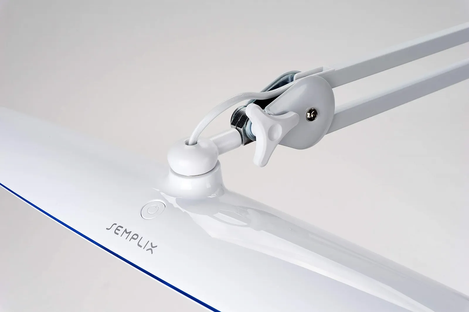 Робоча лампа LED SEMPLIX регульована яскравість зі струбциною біла, фото №3