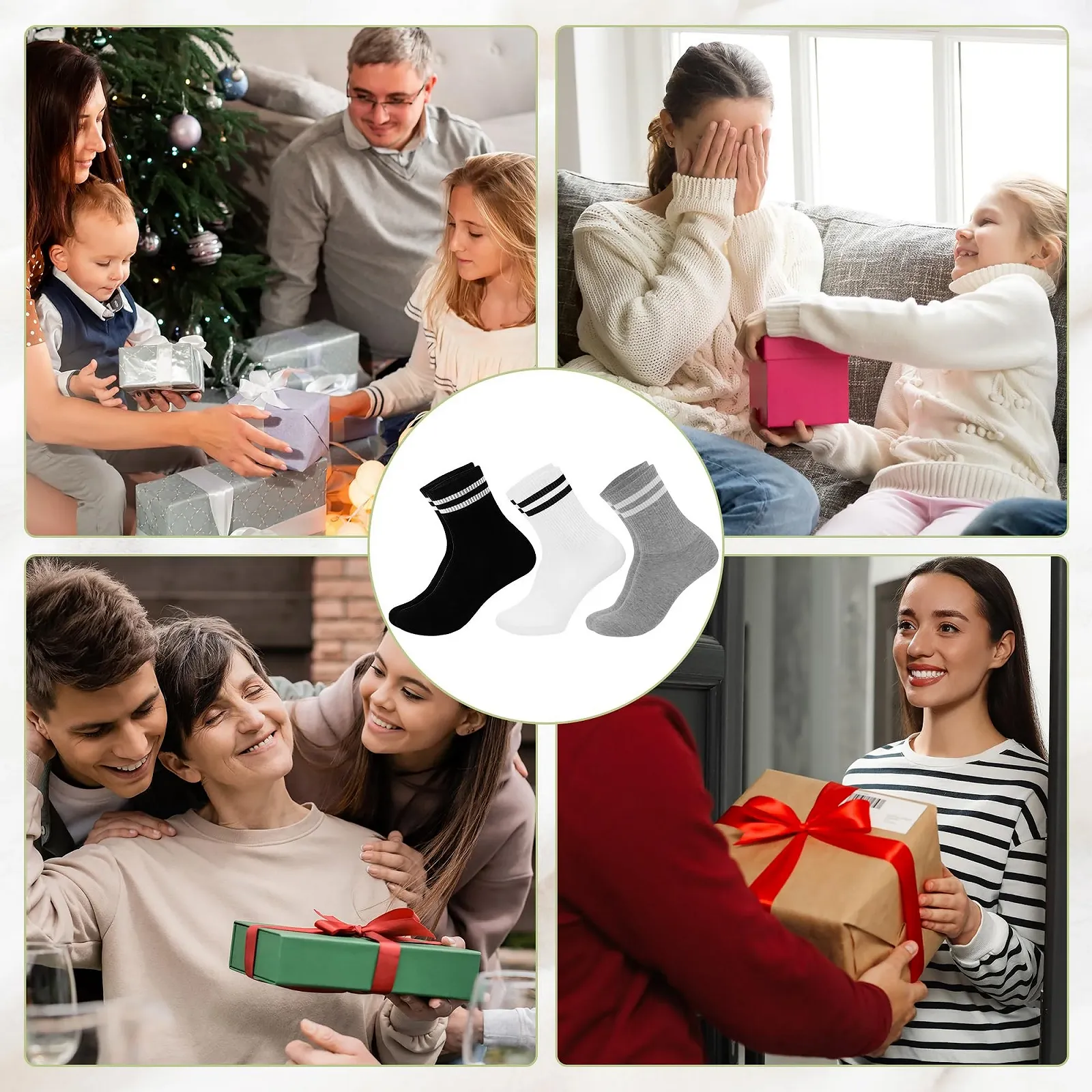 Носки теннисные Женские 6 пар Хлопковые Белый, Черный, Серый, фото №6 Носки теннисные Женские 6 пар Хлопковые Белый, Черный, Серый, фото №6