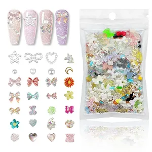 Набор украшений для ногтей (500 шт в упаковке) Стразы для ногтей Камни для ногтей Украшения для ногтей для маникюра своими руками Чехлы для мобильных телефонов Ювелирные аксессуары - Фото 1