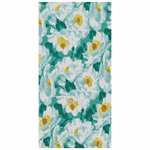 Алмазная мозаика Strateg ПРЕМИУМ Белые цветы 50х25 см BA-0005 - Фото 1