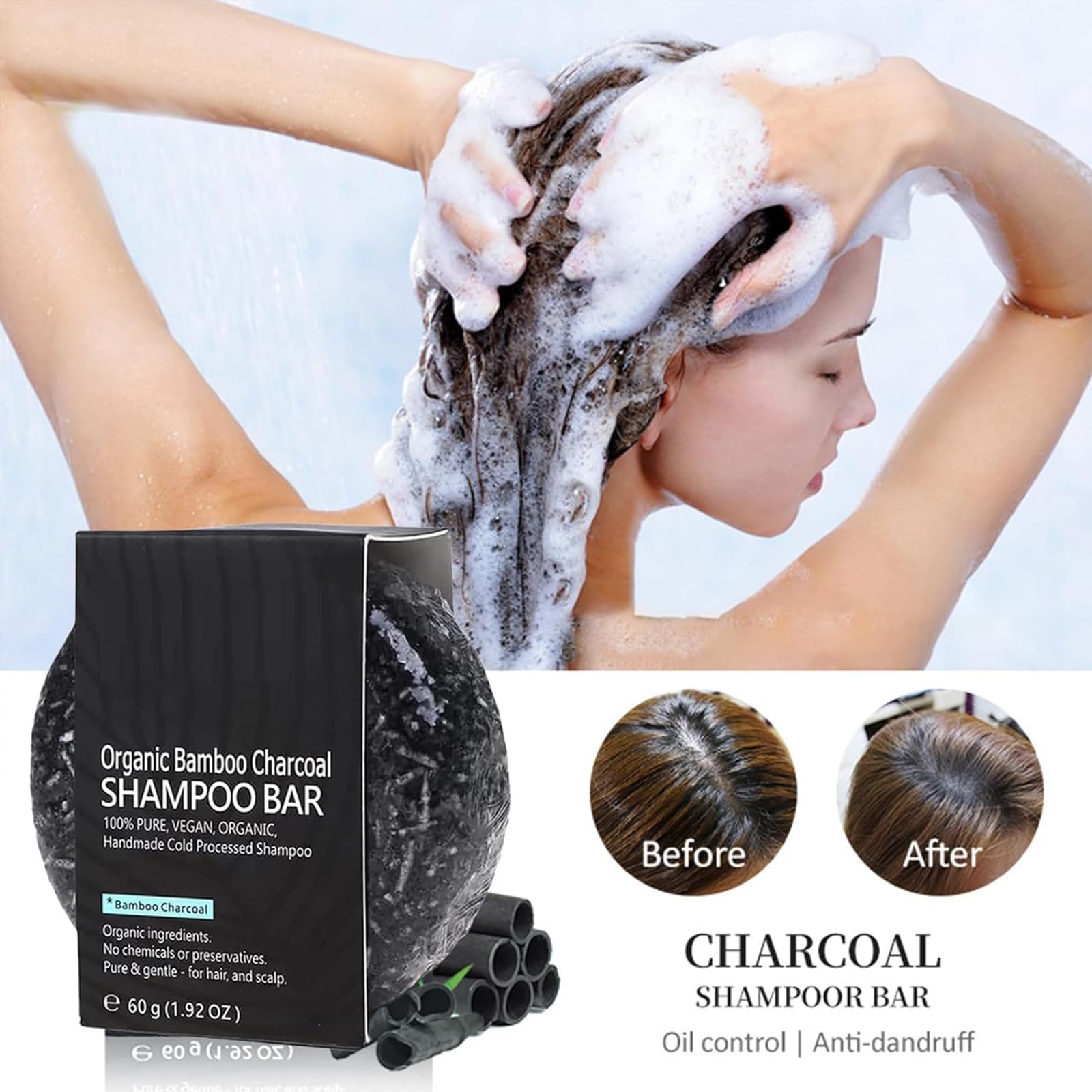 Твердий шампунь Pemarlis Grey Shine Soap Натуральний для сивого волосся Набір з 2 шт., фото №3