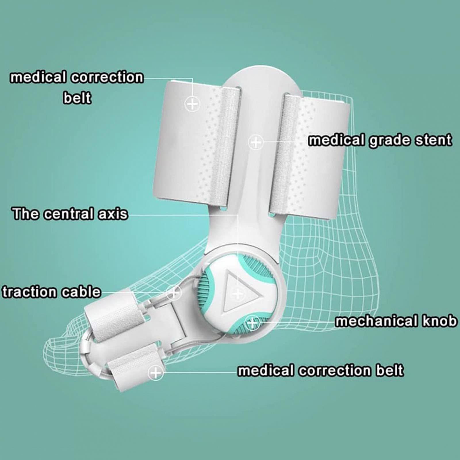 Шина ортопедическая для облегчения бурсита большого пальца стопы, регулируемая, с внутренней силиконовой подушечкой, для дневной и ночной поддержки., фото №4