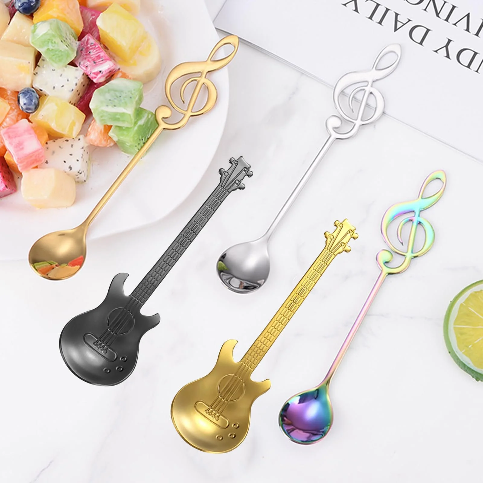 Ложка-гітара Кавова ложка-гітара Музична 8 штук, фото №3