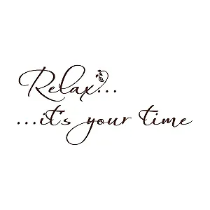 Наклейка на стіну Wandaufkleber Relax It's Your Time Квіти Вінілова S-26x56 см Кавова - Фото 1