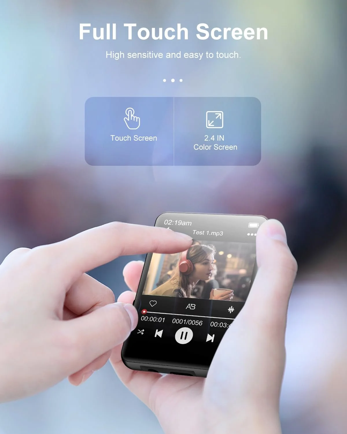 MP3-плеер 64 GB Bluetooth 5.3, HiFi Lossless Sound, с динамиком, диктофон, FM-радио, 2.4-дюймовый сенсорный экран, металлический корпус, поддержка до 128 GB, фото №4 MP3-плеер 64 GB Bluetooth 5.3, HiFi Lossless Sound, с динамиком, диктофон, FM-радио, 2.4-дюймовый сенсорный экран, металлический корпус, поддержка до 128 GB, фото №4