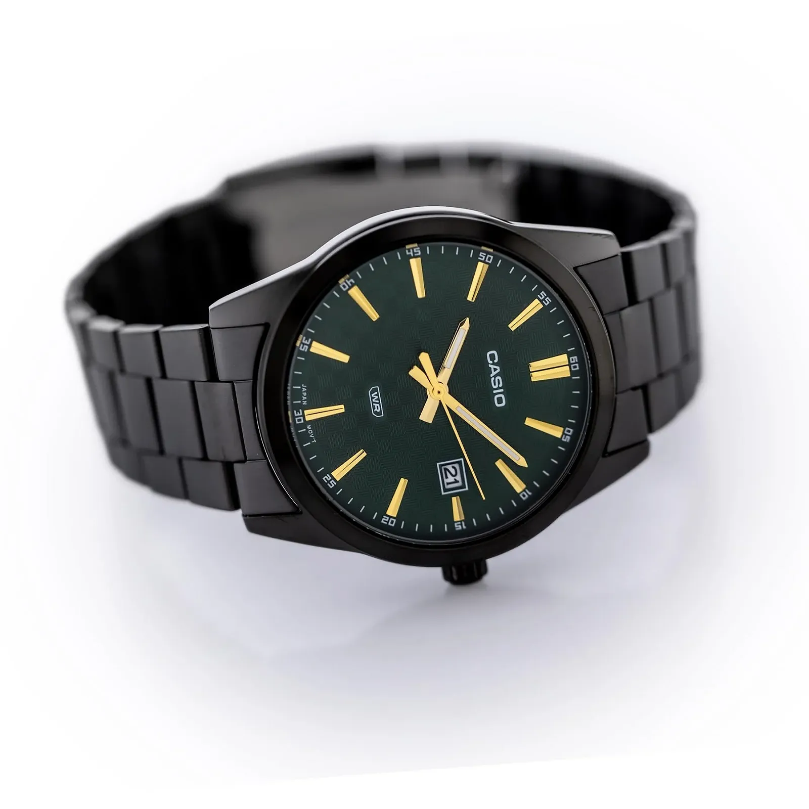 Мужские часы Casio MTP-VD03B-3AUDF Кварцевые с ремешком из нержавеющей стали, фото №4 Мужские часы Casio MTP-VD03B-3AUDF Кварцевые с ремешком из нержавеющей стали, фото №4