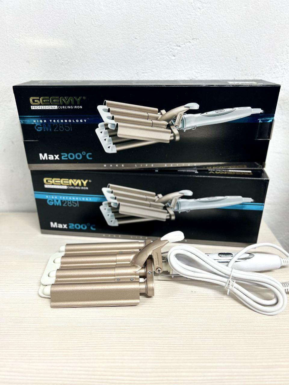 Плойка для завивки волос пять волн Gemei GM2851 тройная mm 5, фото №7 Плойка для завивки волос пять волн Gemei GM2851 тройная mm 5, фото №7