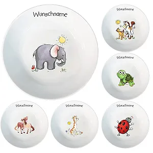 Детская Тарелка для хлопьев Doriantrade, фарфоровая, с изображением животных - Фото 1