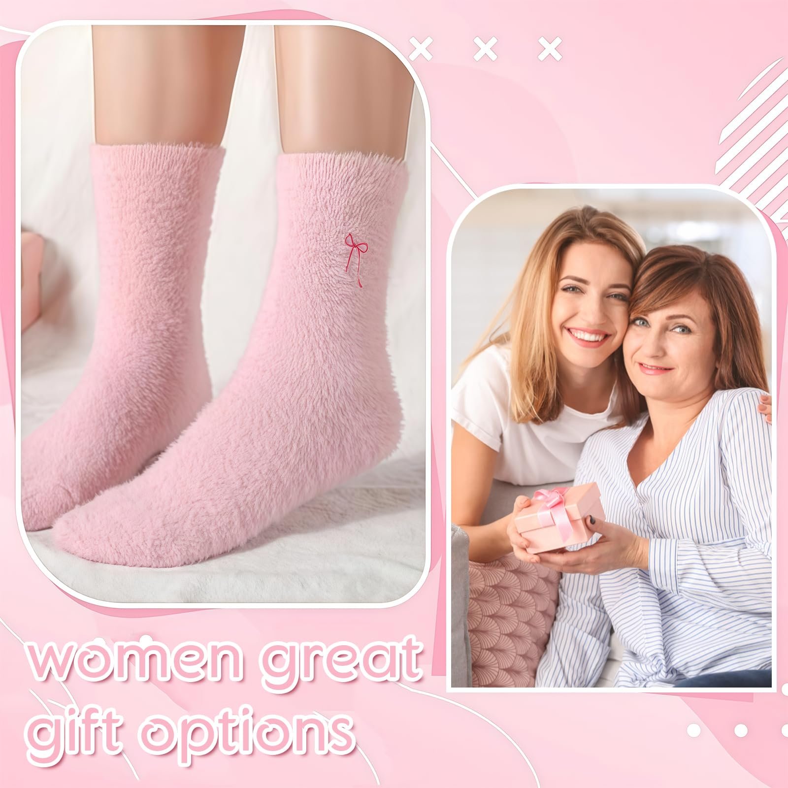 Шкарпетки з бантом для жінок, 4 пари, розмір 39-42, фото №7