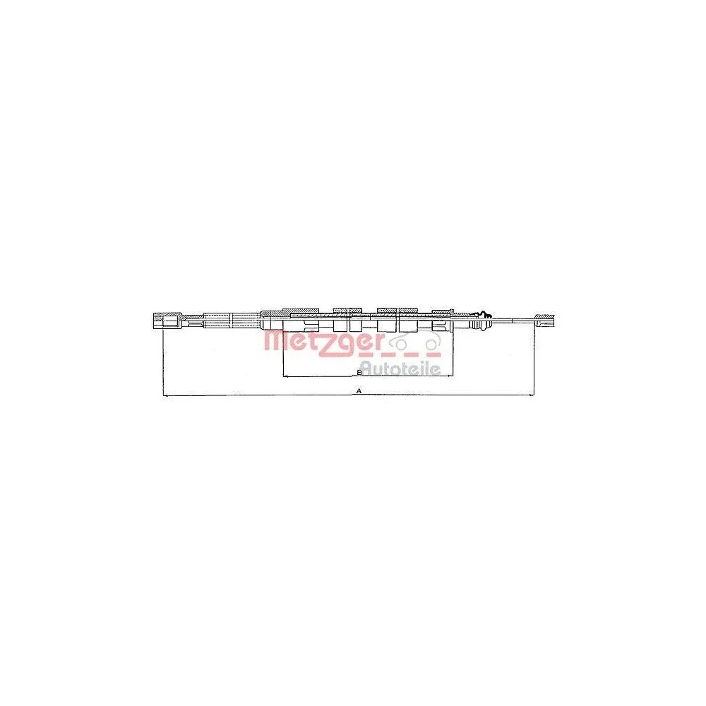 Трос стояночного тормоза METZGER 10.739 для VW задний левый, задний правый, фото №1