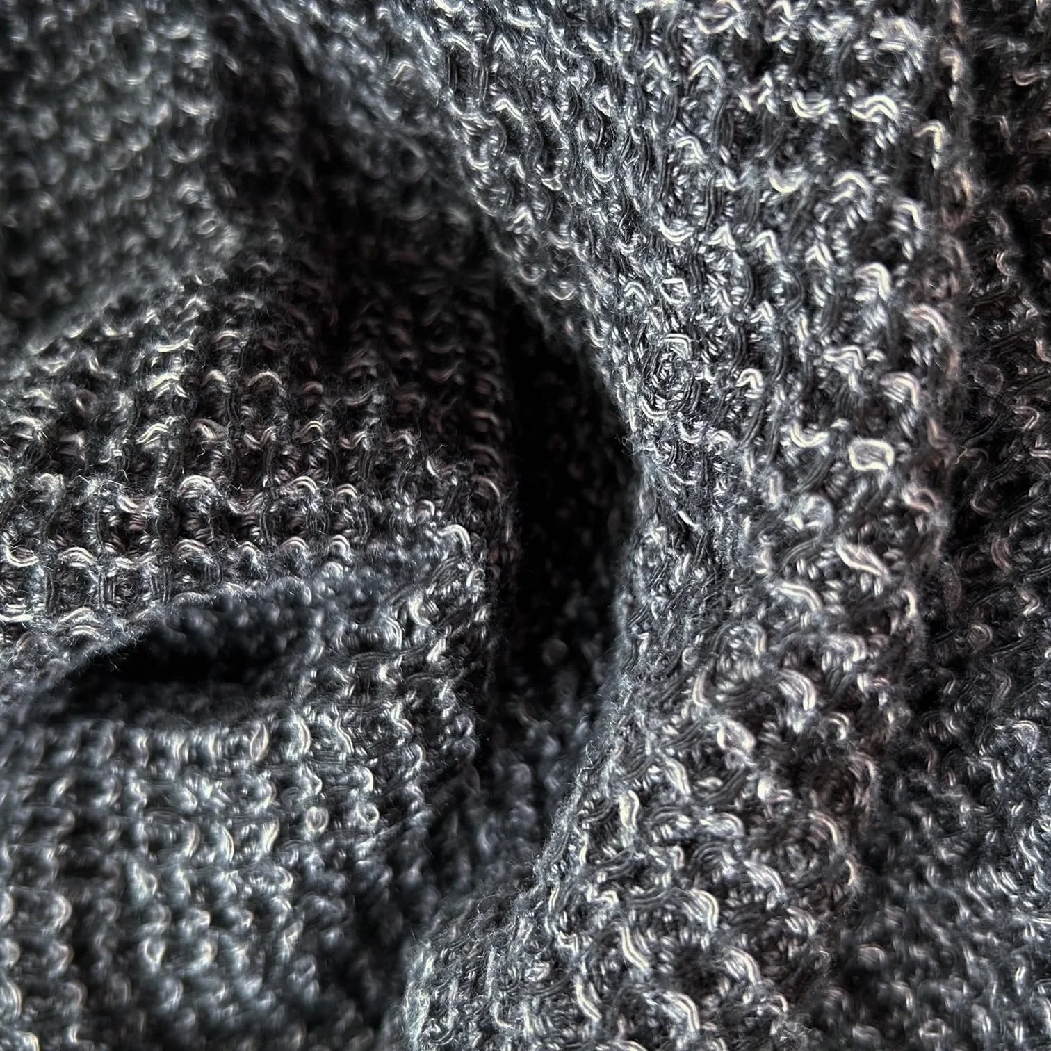 Плед JOWOLLINA Льон Stonewashed Вафельний піке Меланж Shade of Night, 70 x 140 см, фото №4