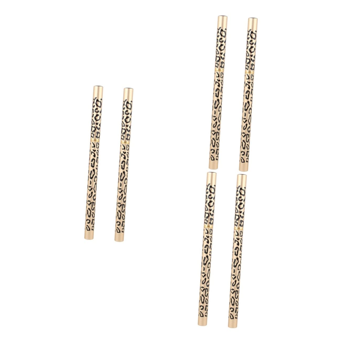 Набір MERRYHAPY 6 штук Олівці для брів Леопард Олівець для очей Кольорові Олівці Палетка Пензель для олівців для брів Бамбук Коричневий, фото №1