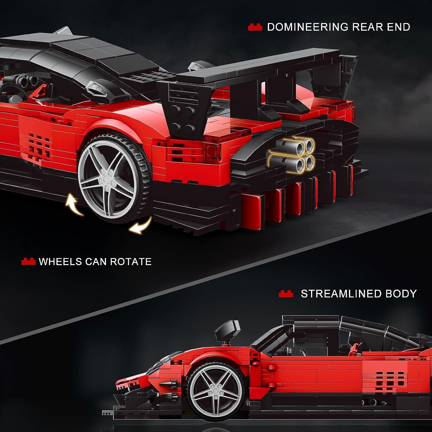 Конструктор Mould King Model R Supercar 10041 1278 деталей, фото №3