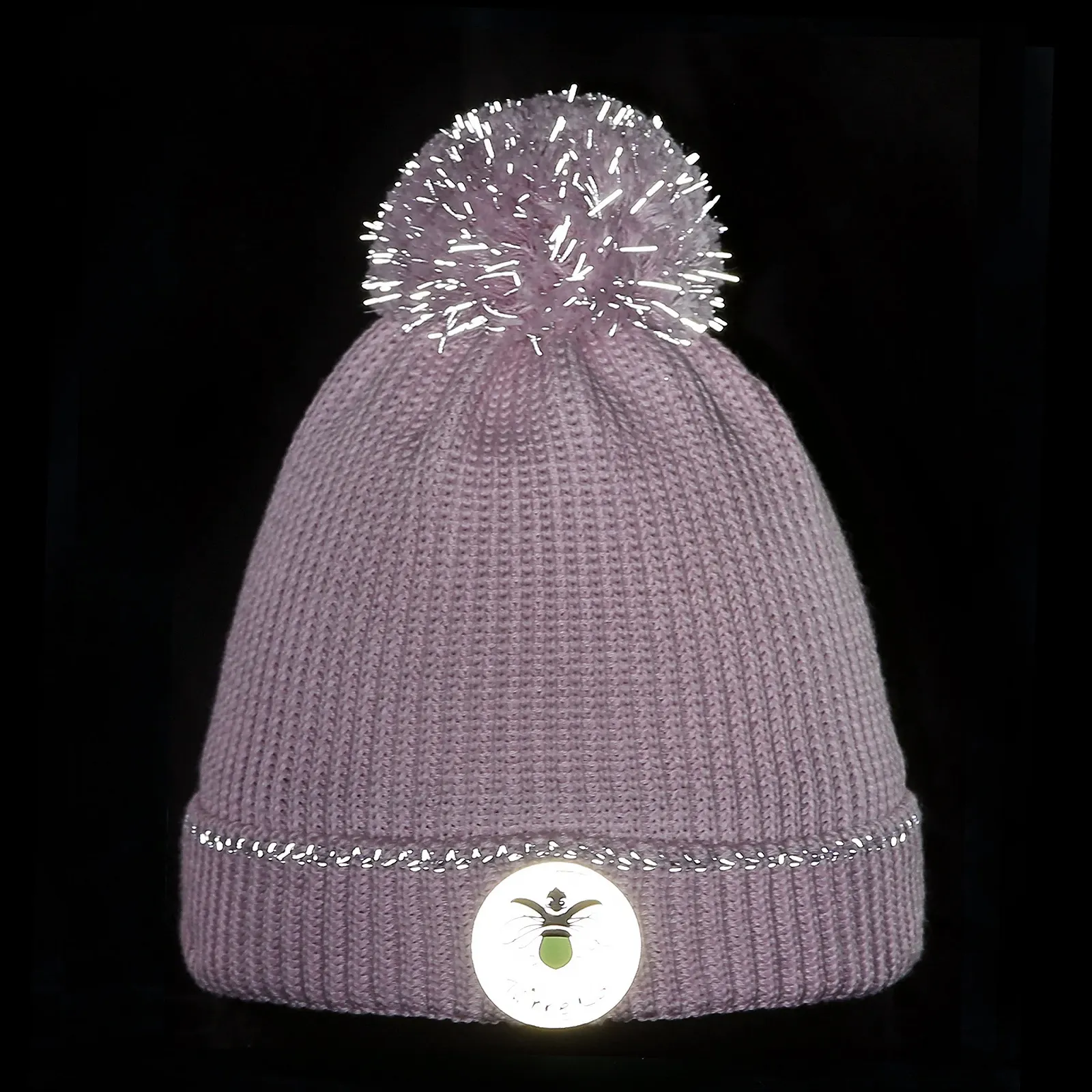 Шапка с помпоном Twinkle Kid Светоотражатель Розовый туман, фото №1 Шапка с помпоном Twinkle Kid Светоотражатель Розовый туман, фото №1