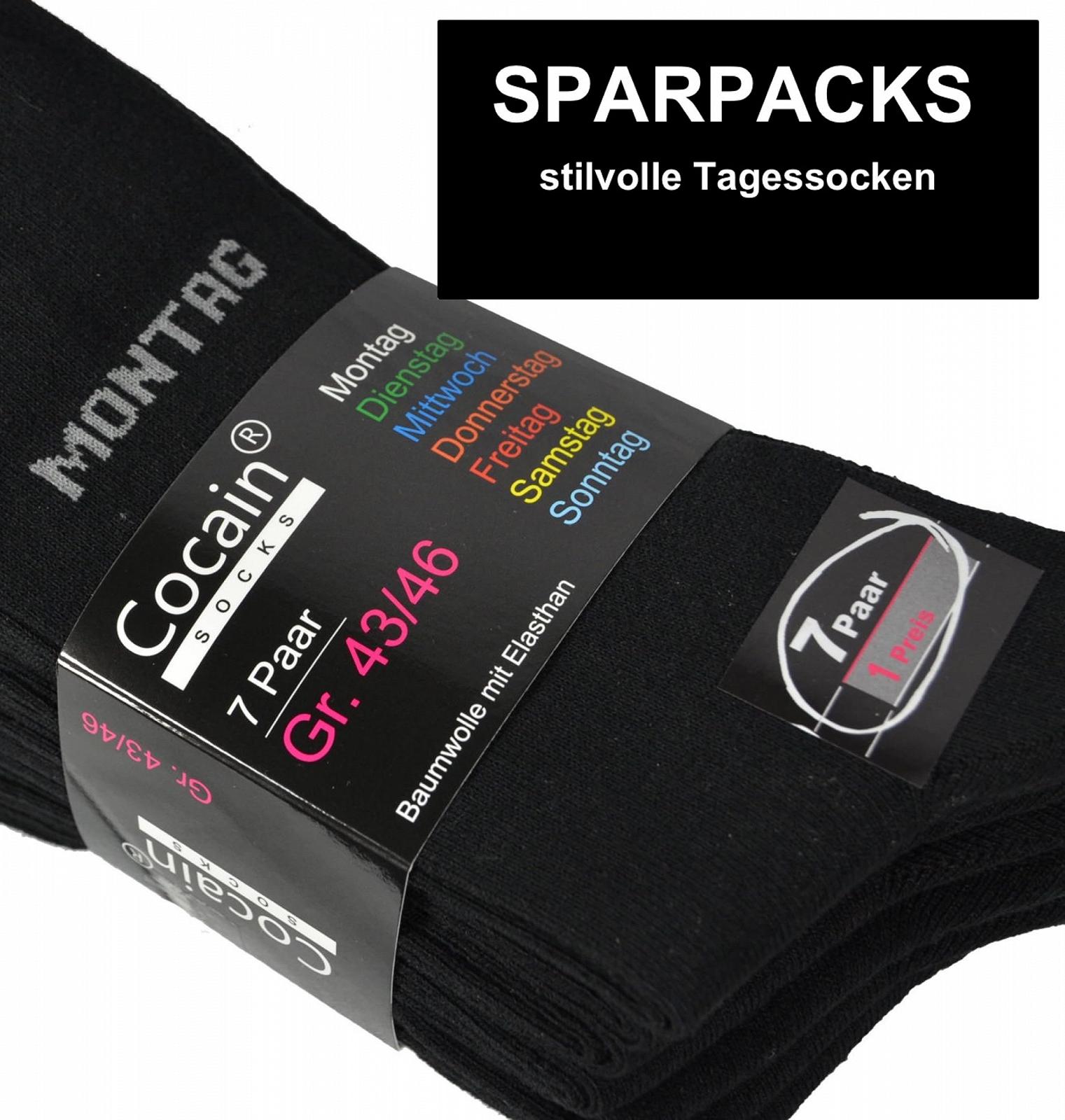 Шкарпетки Жіночі/Чоловічі 7/14/21 пар Black Weekday Розмір 35-38, 39-42, 43-46 або 47/50, фото №3