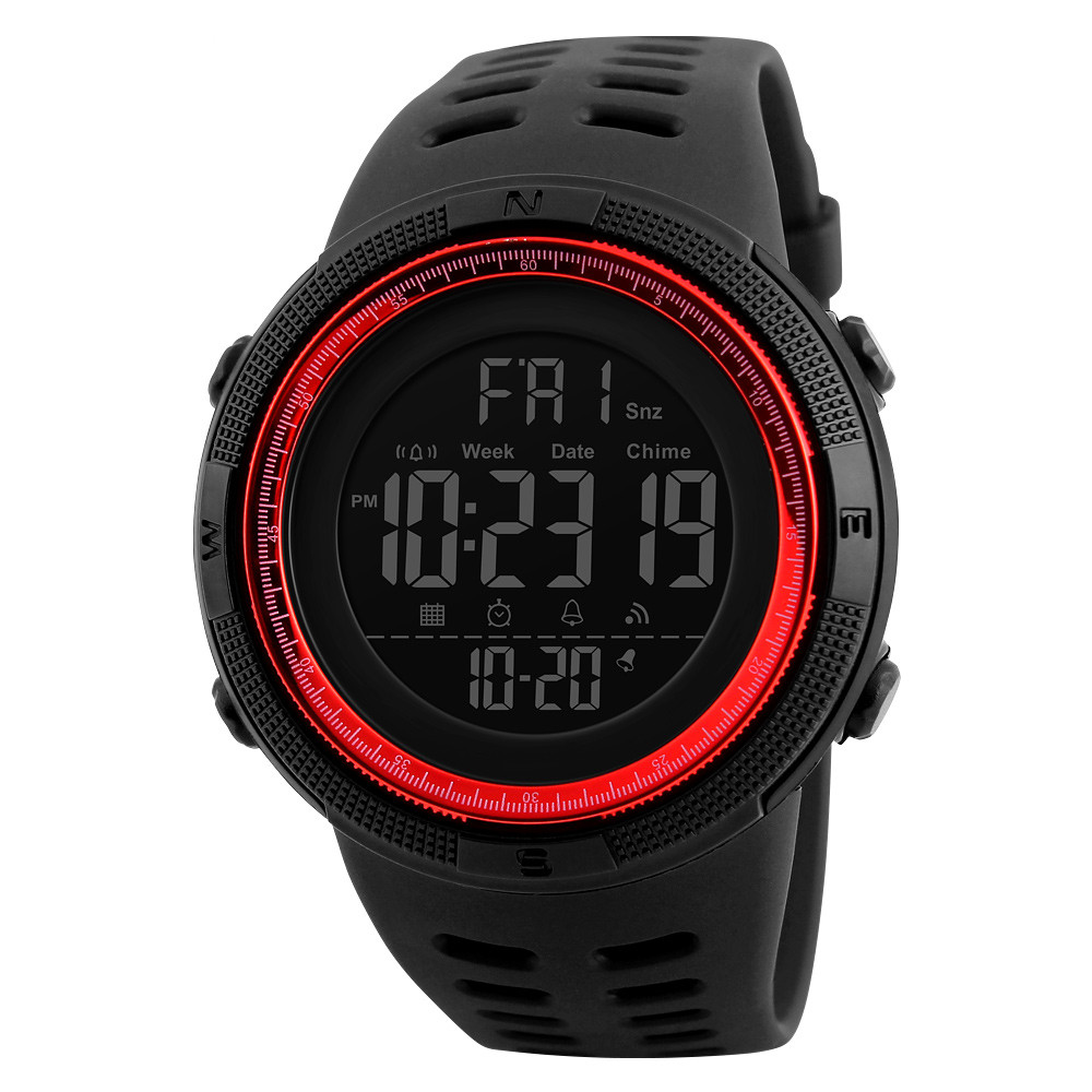 Годинник наручний Skmei 1251 watch Black Red 1251RD, фото №1