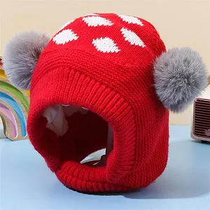 Вязана шапка з захистом для вух для дітей Унісекс synthetic.ua - Фото 1