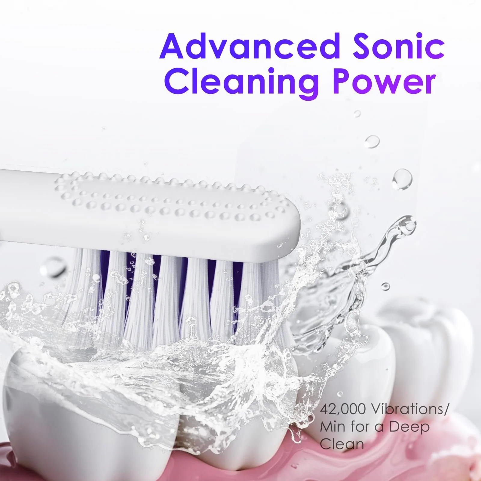 Электрическая звуковая зубная щетка Upplang S1 USB-C IPX7 Таймер, фото №3