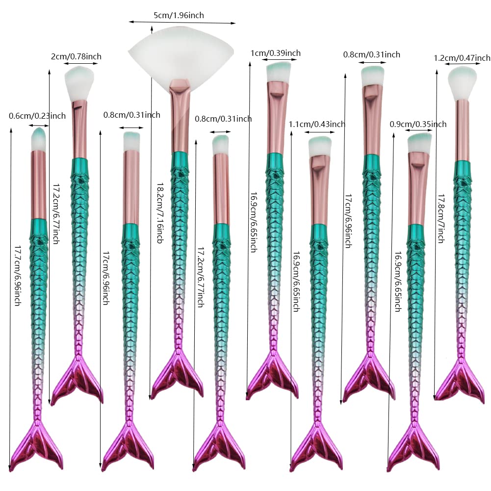 Набір пензлів Mermaid 10 шт., фото №2