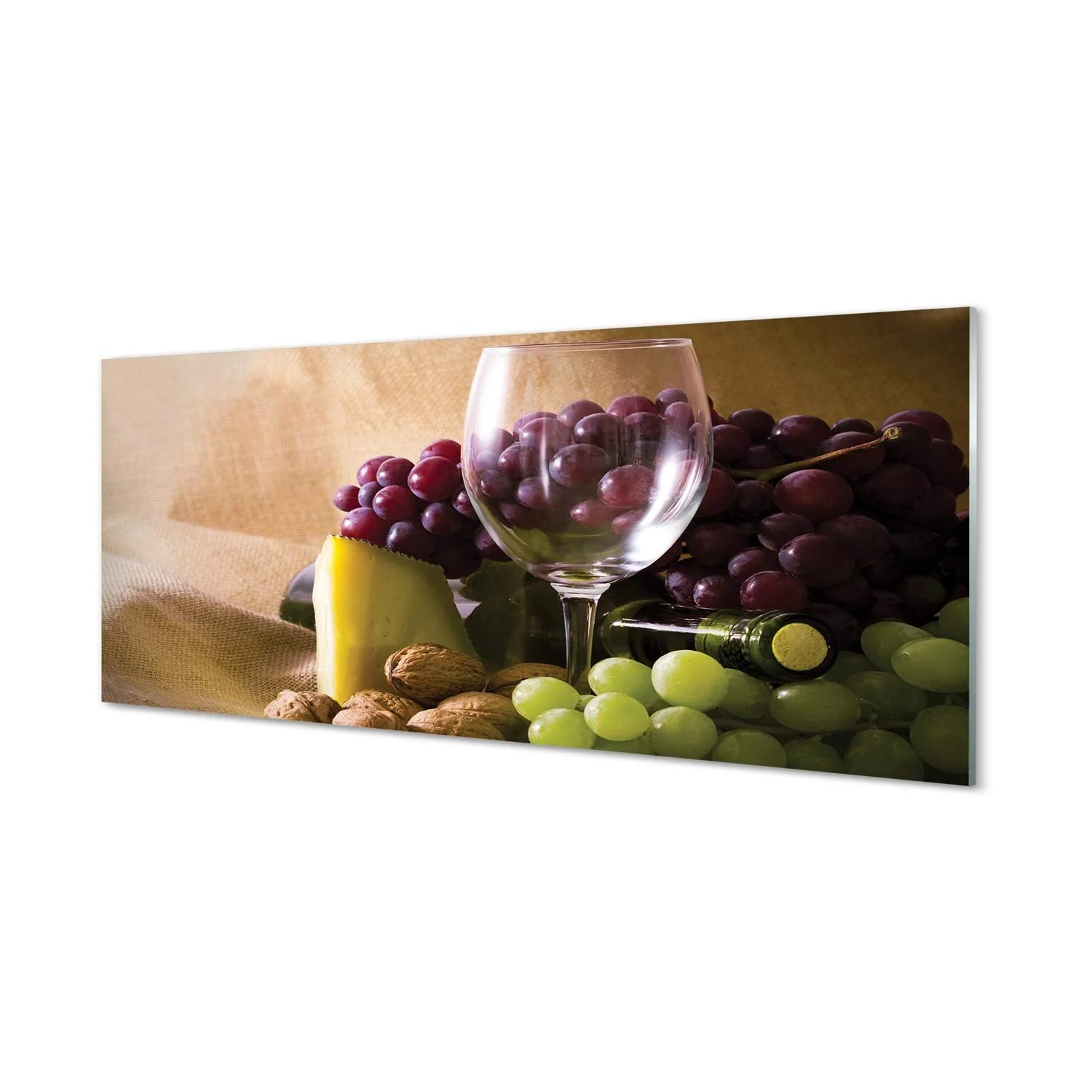 Картина на стекле Tulup Wine Drinking Grapes Empty Glass 125 x 50 см, фото №1 Картина на стекле Tulup Wine Drinking Grapes Empty Glass 125 x 50 см, фото №1