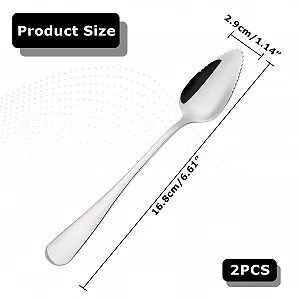 Ложка для грейпфрута с зубчиками Steel 2 шт synthetic.ua - Фото 1