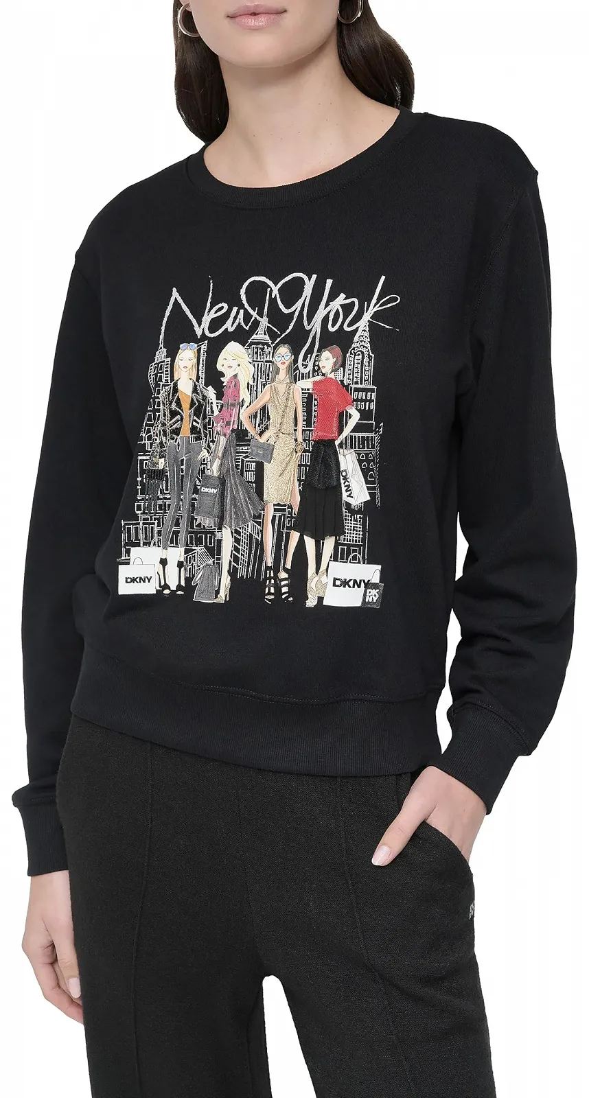 Жіночий Светр DKNY New York Girls з довгими рукавами, фото №2