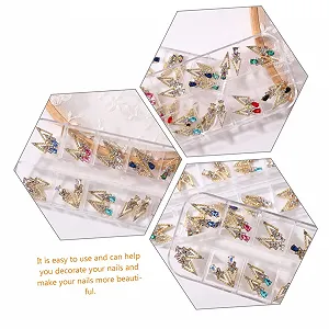 Украшения для ногтей FRCOLOR 48 шт., стразы, блестящие украшения для ногтей для стильных ногтей для маникюра, нейл-арта и вечеринок synthetic.ua - Фото 1