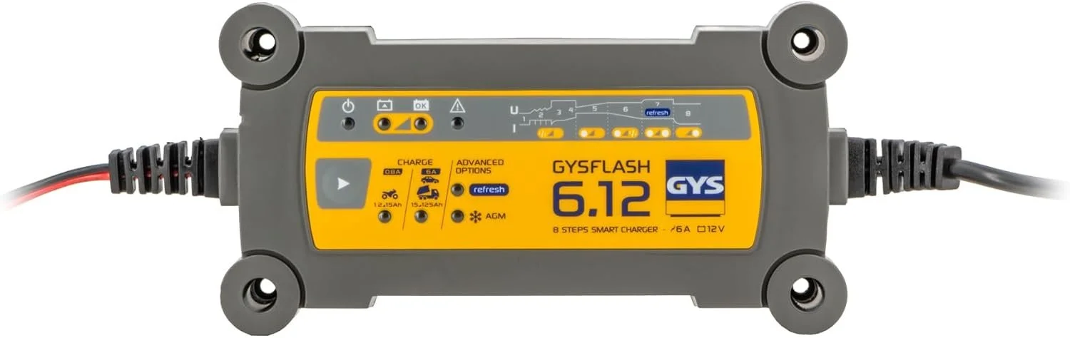 Инверторное зарядное устройство Gys GYSFLASH 6.12 12В 6А Черный, фото №1
