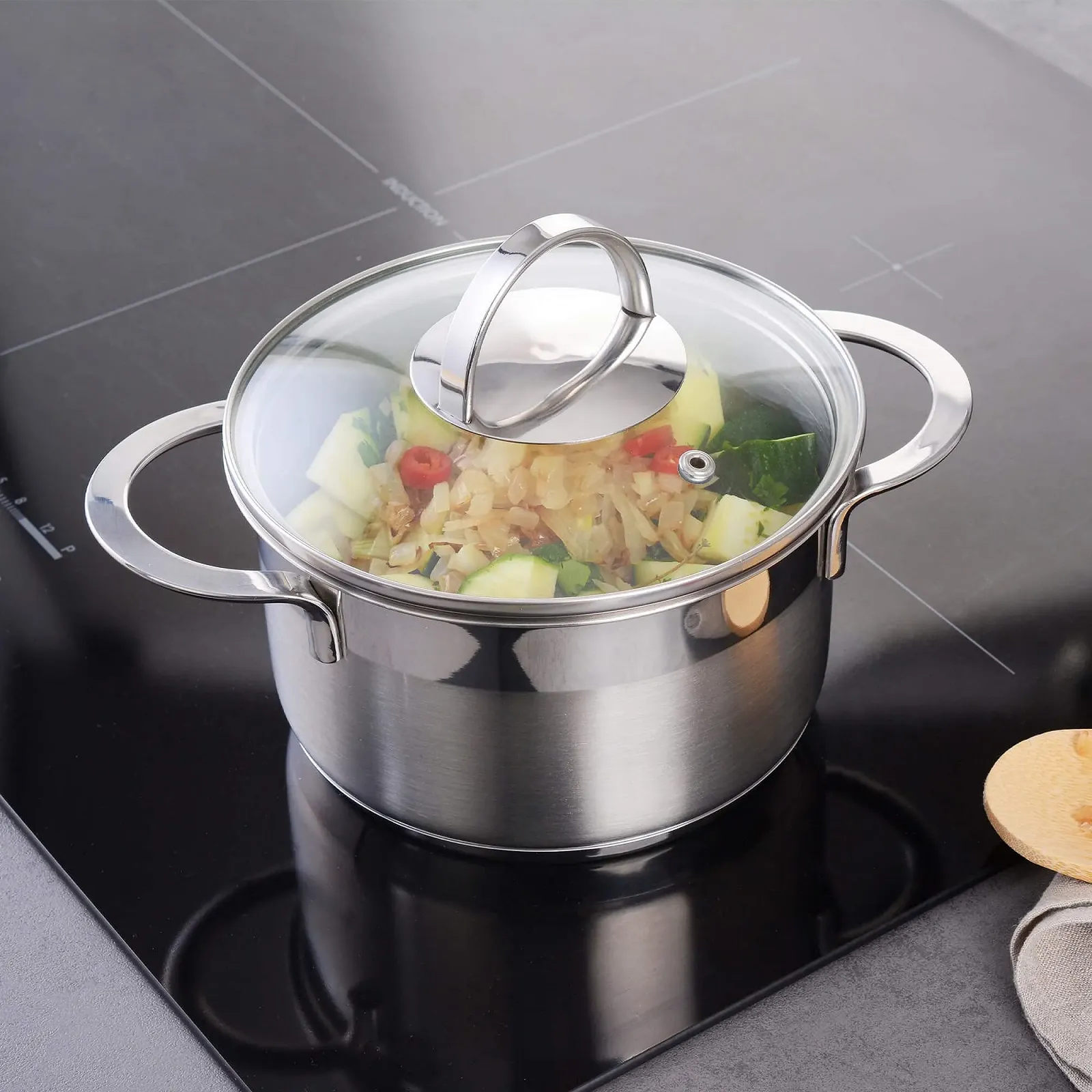 Сотейник GRÄWE Pro-Line 16 см, об'ємом 1,5 літра, з літровою шкалою, фото №6