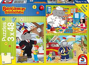 Купить Пазл Schmidt Spiele 56209 Benjamin Blümchen 3 x 48 элементов цветной - Фото 1 Пазл Schmidt Spiele 56209 Benjamin Blümchen 3 x 48 элементов цветной - Фото 1