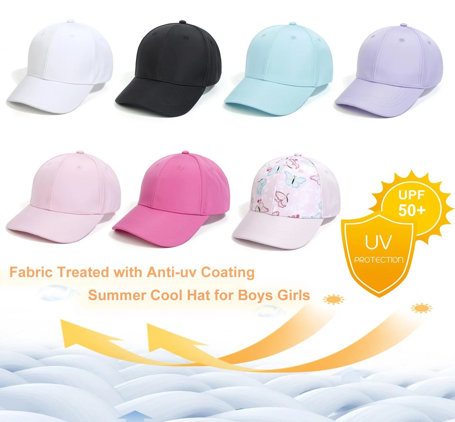 Бейсболка-козырек Cysocool Children's Ponytail детская с защитой от УФ UPF 50+, фото №4